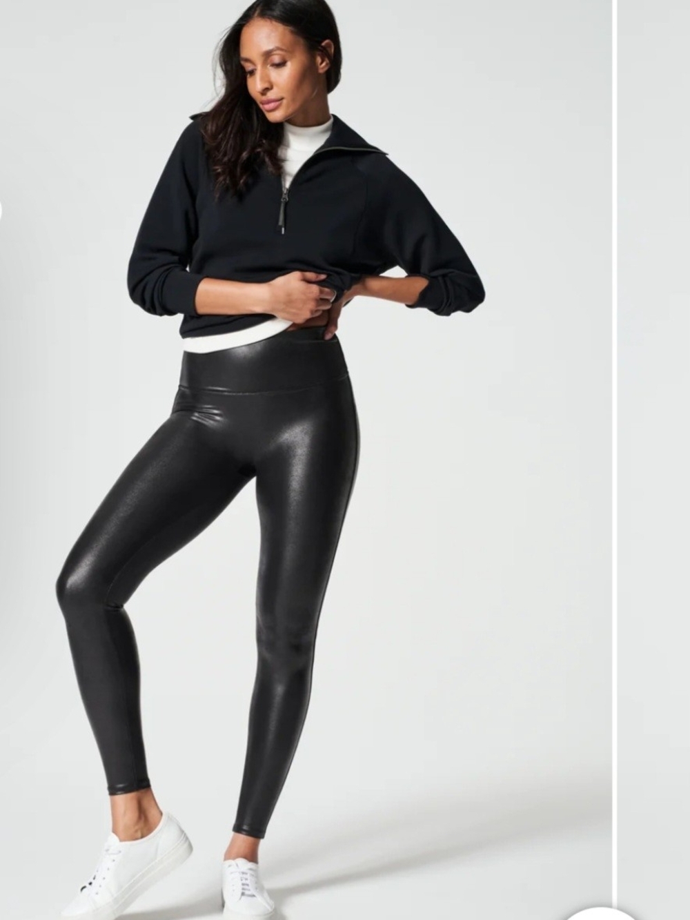 Spanx High-Rise Faux Leather Leggings - Black